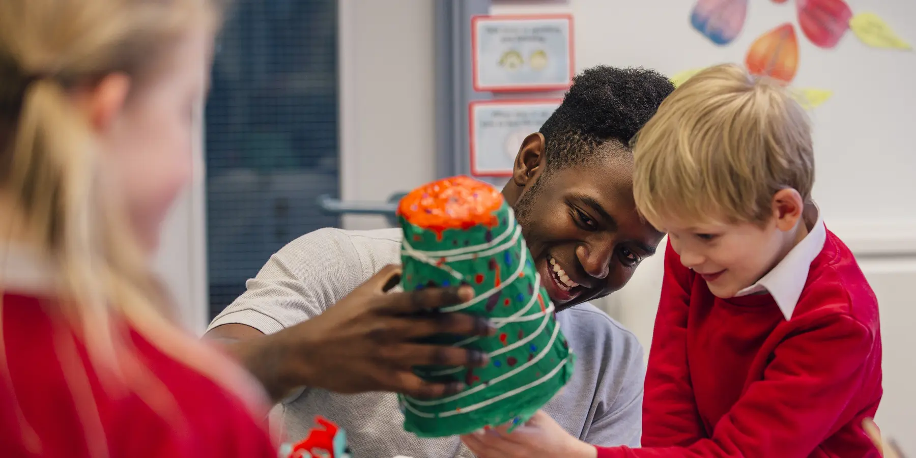 Teacher helping a student