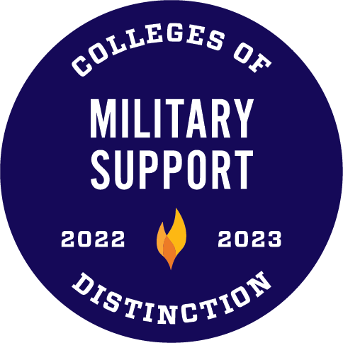 Colleges of Distinction Military Support 2022-2023 badge