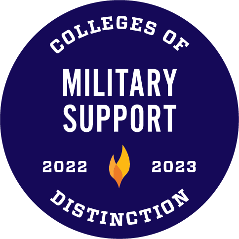 Colleges of Distinction Military Support 2022-2023 badge