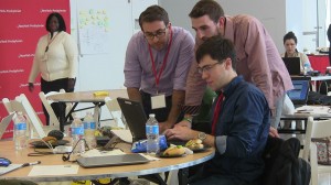 Stan and teammate John Kinney at the Hackathon