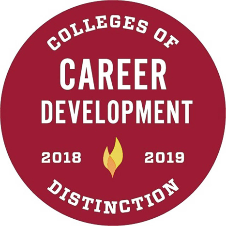 Colleges of Distinction Career Development 2018-19 badge