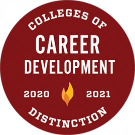 Colleges of Distinction Career Development 2018-19 badge